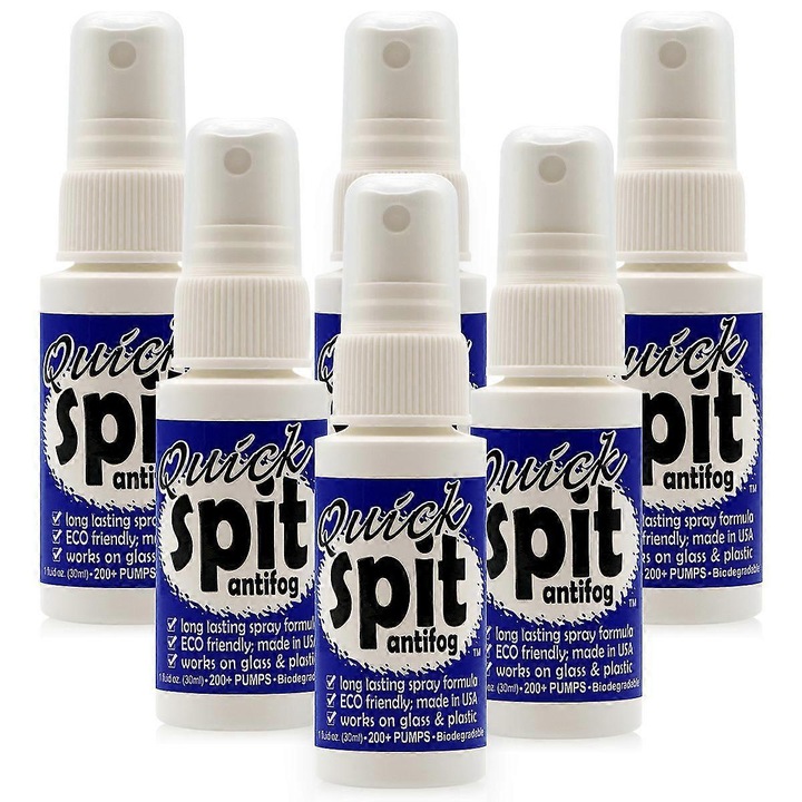 Set 6 spray-uri anti-aburire pentru ochelari, formula non-toxica, pentru sticla si plastic