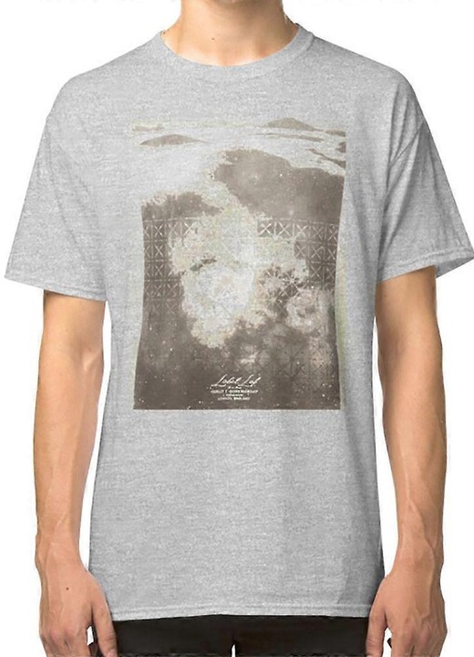 Férfi pamut póló, szürke, Misty Mountain mintával