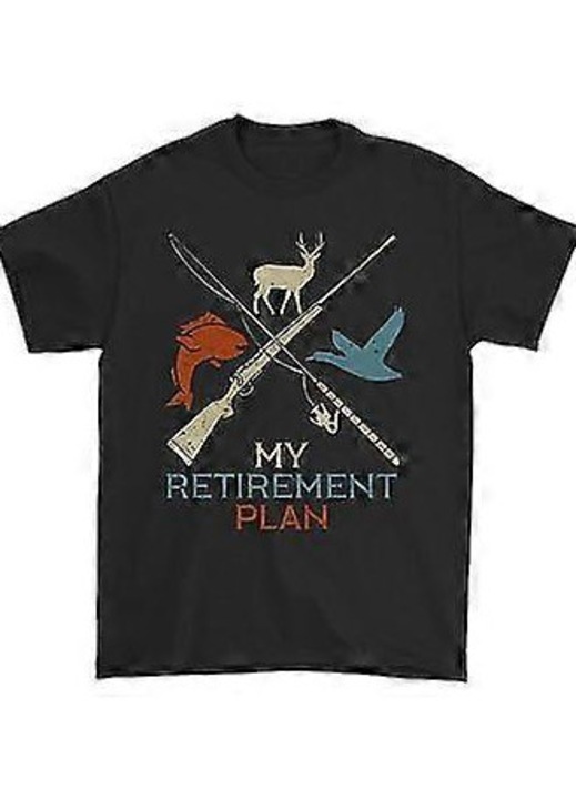 Férfi Nyugdíjterv póló, 100% pamut, fekete