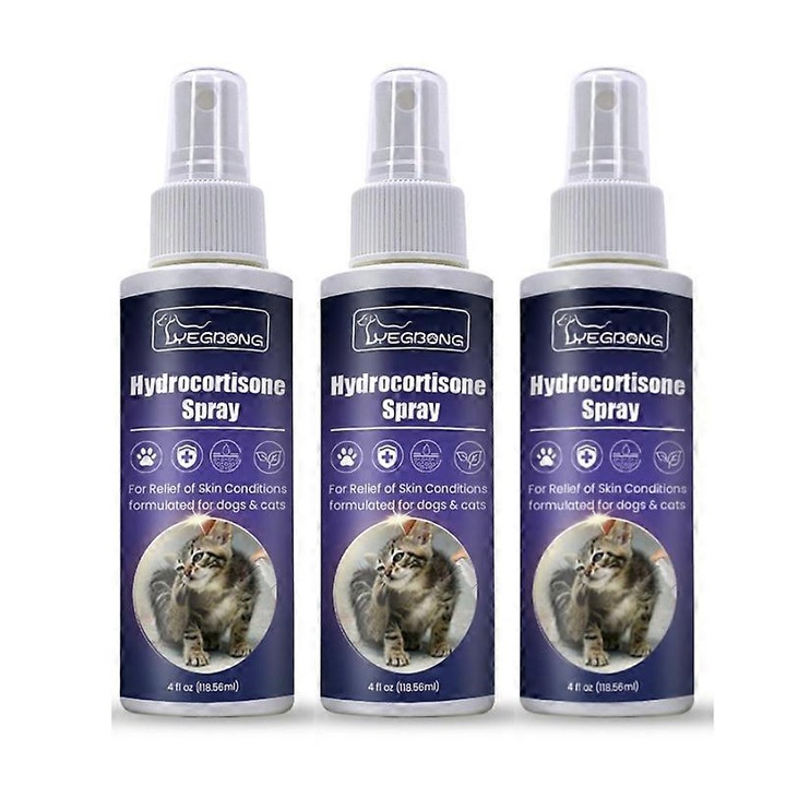 Spray anti-mancarime pentru animale de companie, 118.56ml, 4x4x14.7cm, fara parfum, set 3 bucati