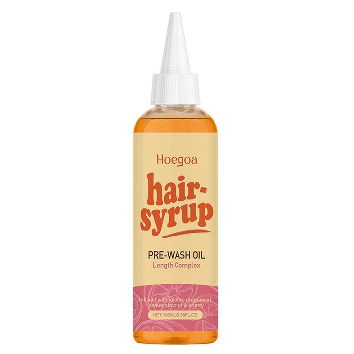 Ulei de par regenerant, hoegoa, 100ml, pentru toate tipurile de par, fara silicon, 3.9x3.9x15cm