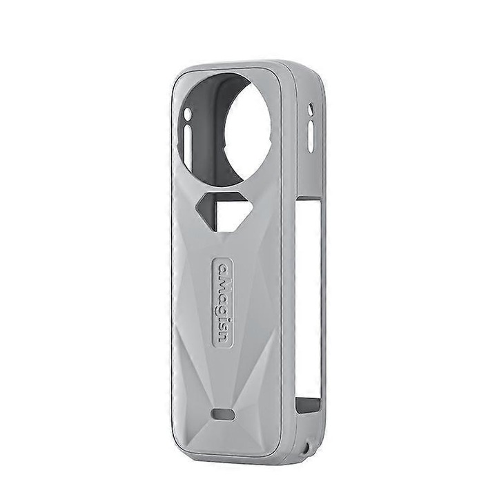 Защитен калъф за екшън камера Insta360 X5, сив, размери 12.48x4.92x2.87см, комплект с капачка на обектива