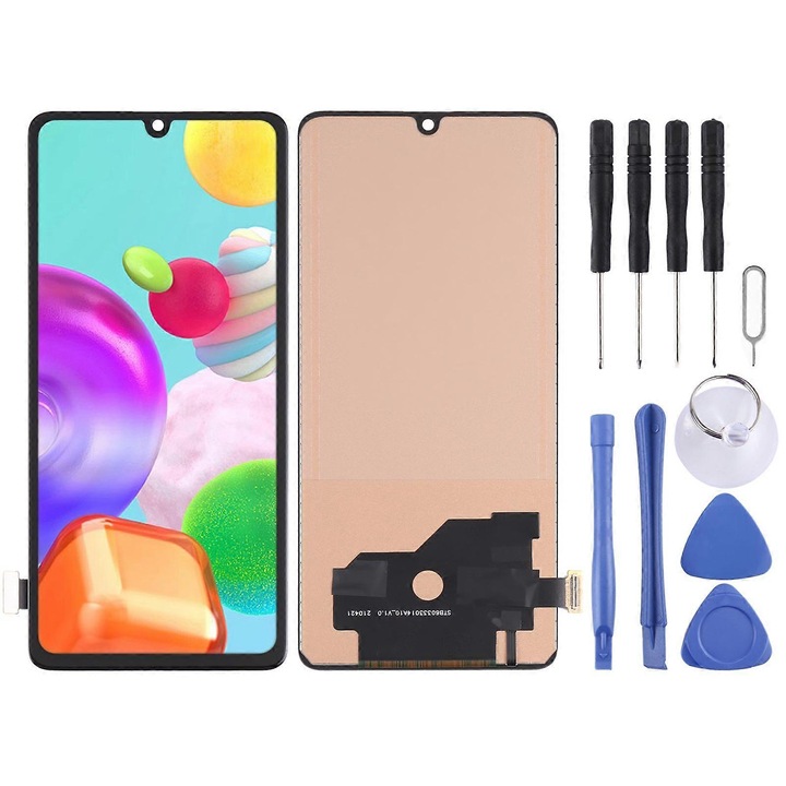Ecran LCD de inlocuire pentru Samsung Galaxy A41 SM-A415, asamblare digitizator, material Incell, fara identificare prin amprenta