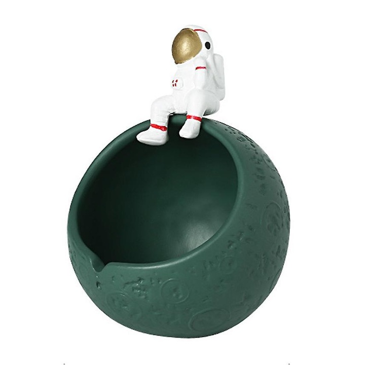 Bol pentru chei Astronaut, decorativ, portelan, albastru, 18x13cm