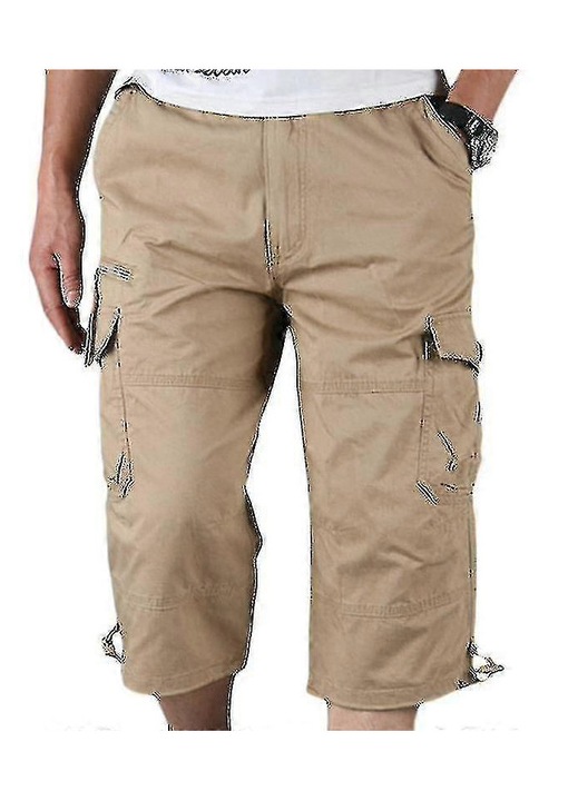 Férfi rövidnadrág, Pamut, Khaki