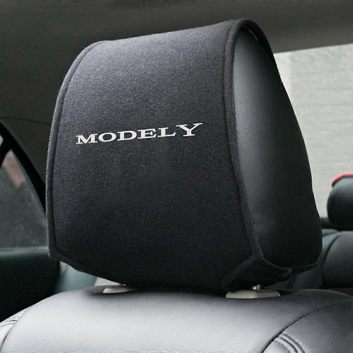 Husa pentru suportul de cap auto, neagra, 23.5x62cm, pentru Tesla 3 XSY P100d Spacex pentru Model Y