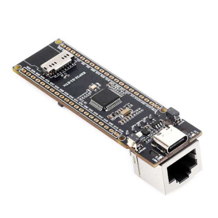 Placa de dezvoltare Ethernet ESP32-S3R8, 2.4GHz Wi-Fi, Bluetooth 5, interfata USB Type-C, culoare neagra