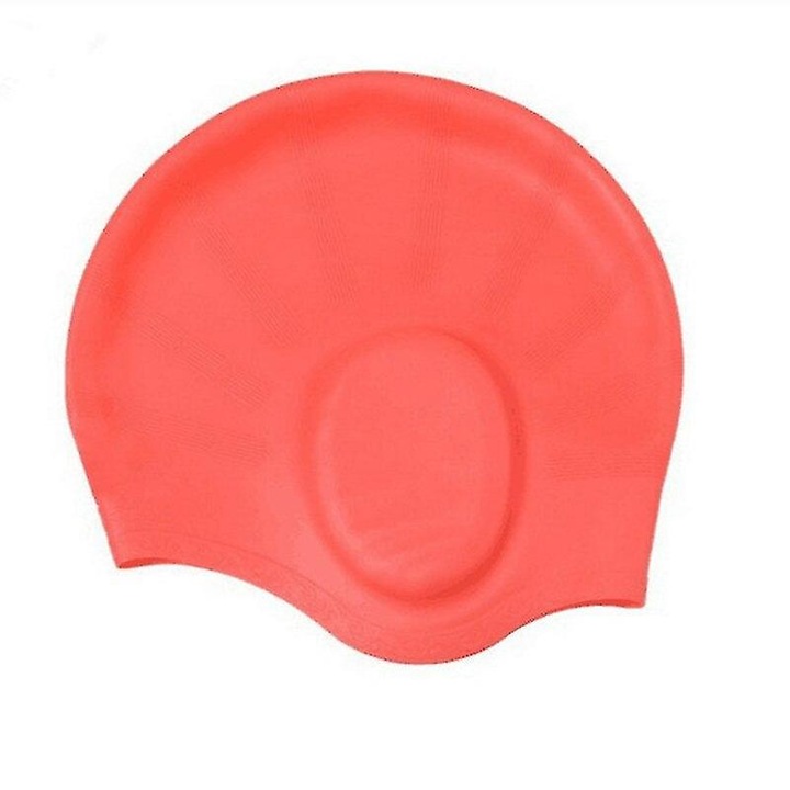 Casca de inot pentru adulti, cu protectie pentru urechi, portocaliu