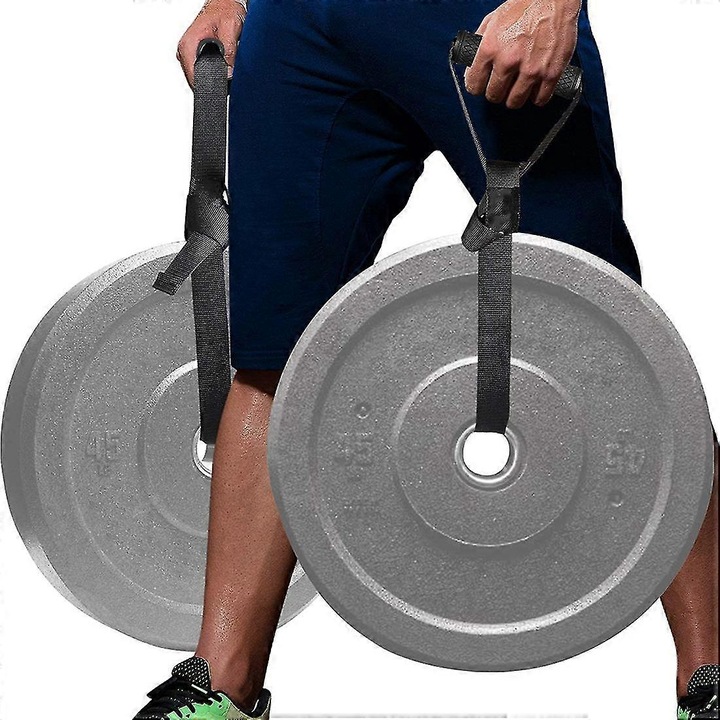 Manere de ridicare greutati, set, capacitate 400 lbs, design ergonomic, negru, 0.4 kg