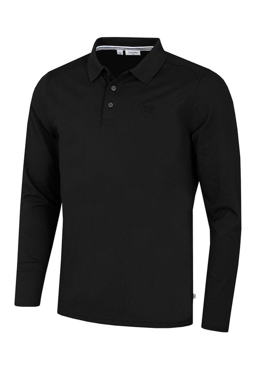 Мъжка блуза, Calvin Klein Stretch Campus, Dri Breeze, памук, Черен