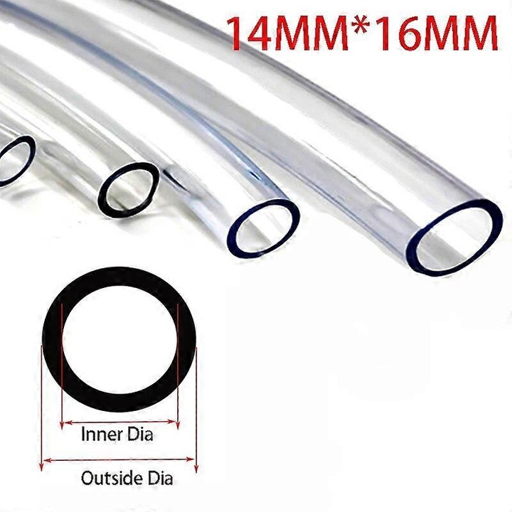 Átlátszó élelmiszeripari tömlő 8-25mm, 3 méter, akváriumi levegőpumpához