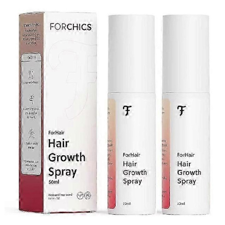 Spray pentru Cresterea Parului, 50ml, Set 2PCS, Textura Usoara, Non-grasa