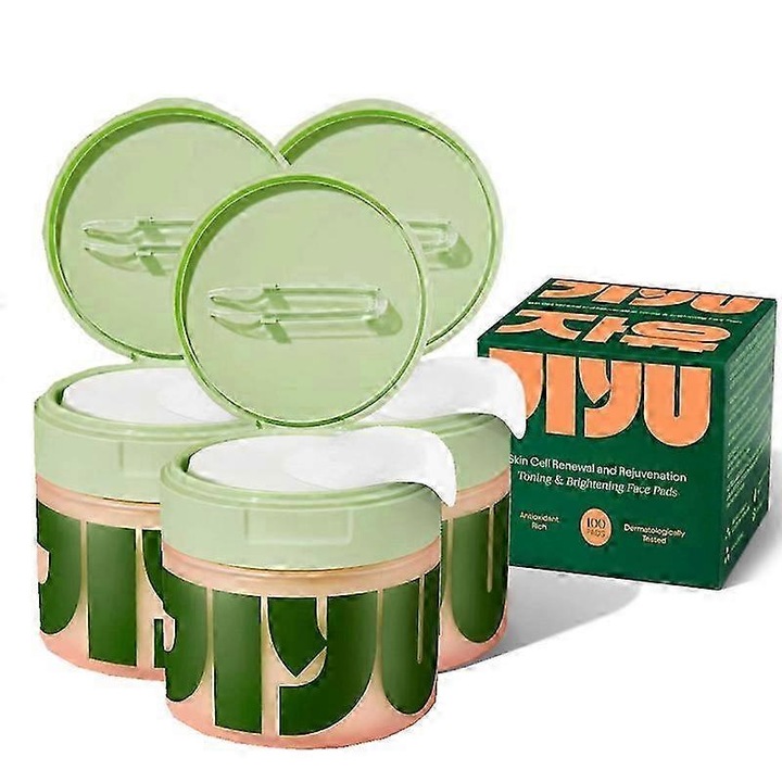 Set 3 Pachete dischete demachiante, Ingrediente din iarba de zapada, Niacinamida, curatare pori, hidratare