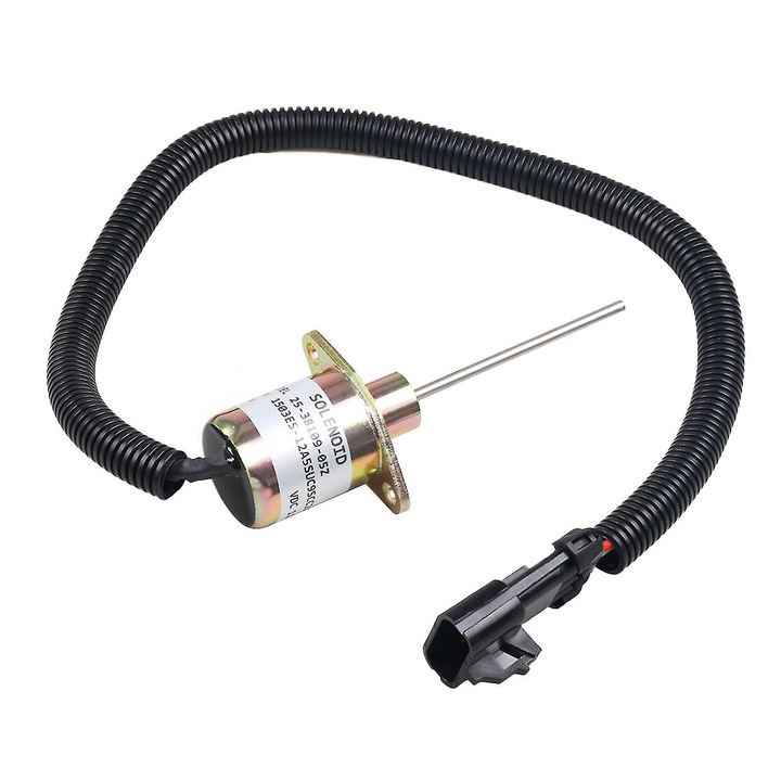 Supapa solenoida 12V, metal si plastic, pentru Kubota V2203-DI/ Carrier Vector 1800, usor de instalat
