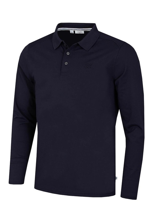 Мъжка блуза, Calvin Klein Stretch Campus, Dri Breeze, памук, Тъмносин