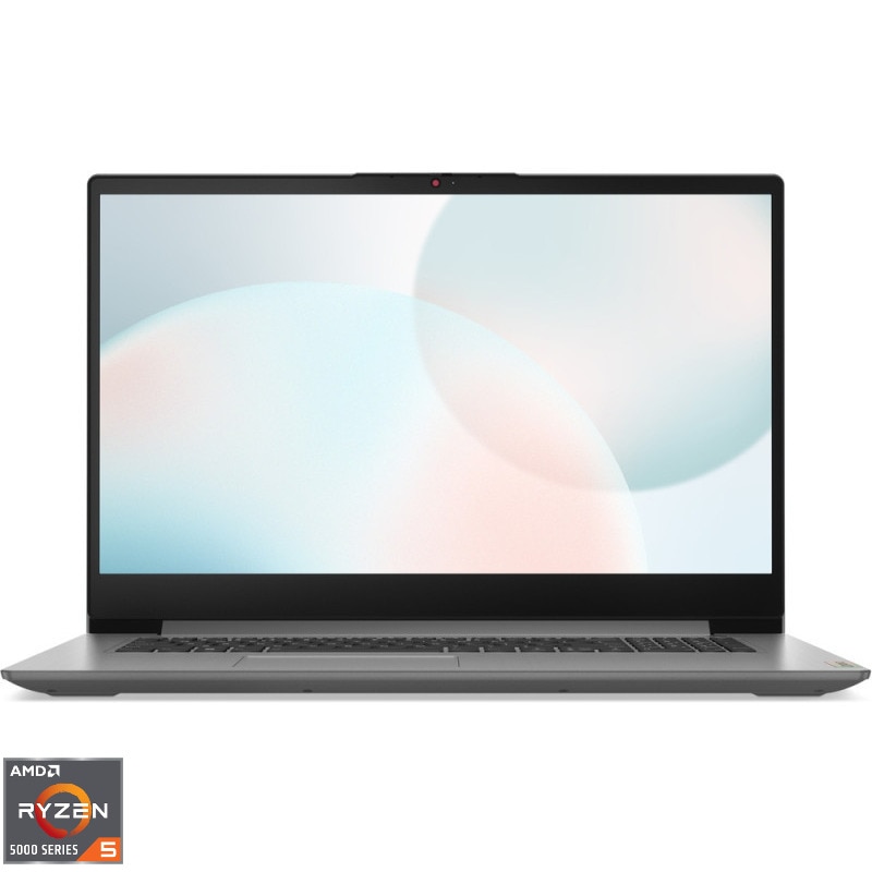 Laptop Lenovo IdeaPad 3 17ABA7, Procesor AMD Ryzen 5, 24GB RAM, 480GB SSD, Arctic Grey, 17.3''