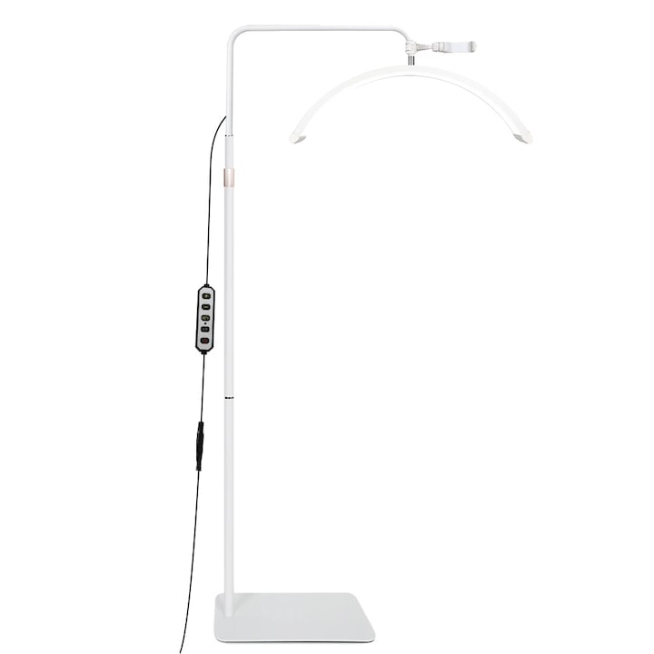 LED szempillalámpa, állítható, sokoldalú alkalmazásokhoz, fehér, állítható magasság 129-181 cm