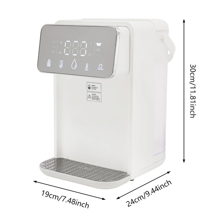 Melegvíz adagoló, 3.5 L, állítható hőmérséklet 25-99C, digitális kijelző