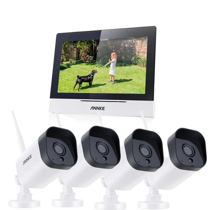 Kit Supraveghere Video, 4MP, Nocturna, 16 Canale, 4 Camere, Metal, 260x245x47mm