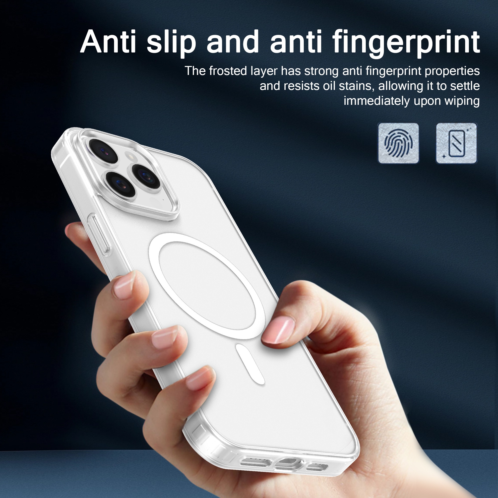 Husa de Protectie Telefon Transparenta, Compatibila cu iPhone 16 Pro & MagSafe cu Absorbtie Puternica, Margini Ridicate pentru Protectia Ecranului si Camerelor, Rezistenta la Socuri & Anti-zgarieturi, Protectie Eficienta Zilnica