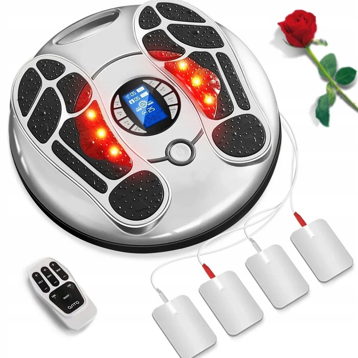 Шиацу масажор модел AST-300J, TENS и EMS електростимулация, 25 режима, 4 електрода, многоцветен