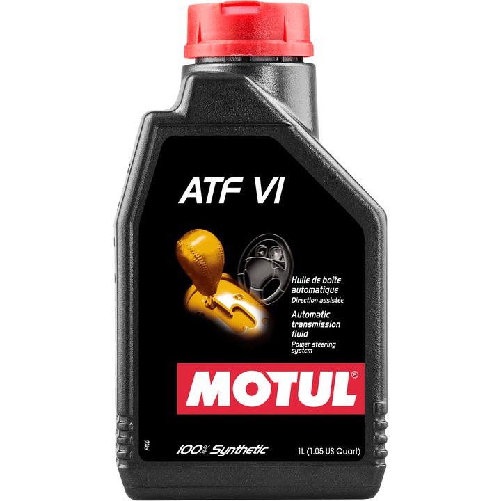 Ulei MOTUL ATF VI cutie de viteze automata 105774, volum 1 litru, sintetic pentru MITSUBISHI, PEUGEOT, BMW, CHRYSLER, TOYOTA