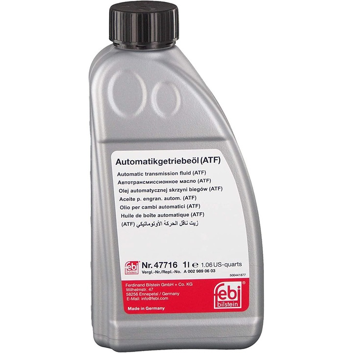 Масло за автоматична скоростна кутия FEBI BILSTEIN ATF MB16, 1 литър, код 47716, жълт цвят