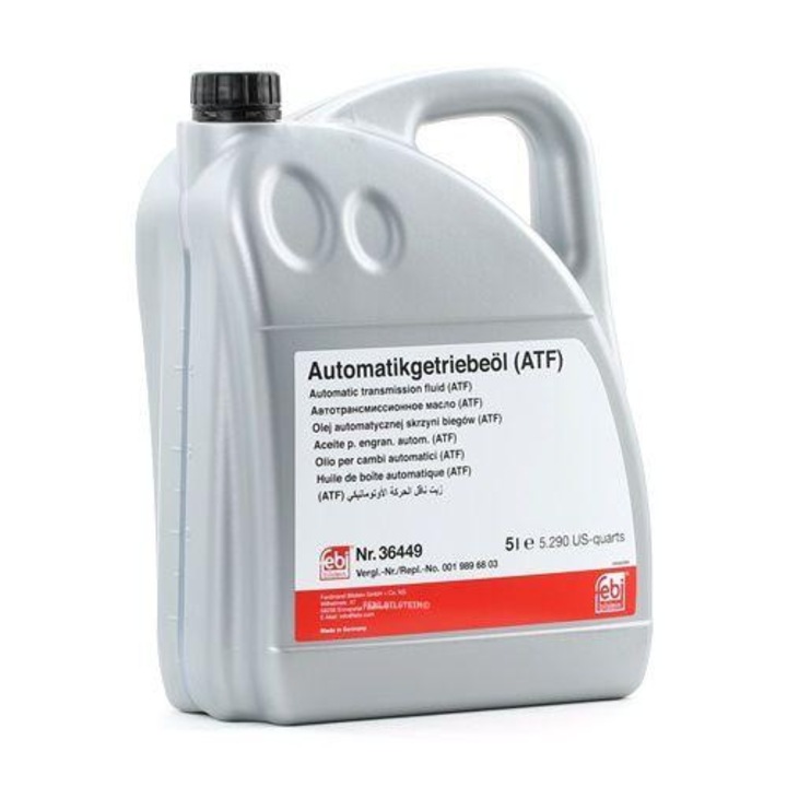Масло за автоматична скоростна кутия FEBI BILSTEIN ATF MB14, 5 литра, червено, код 36449