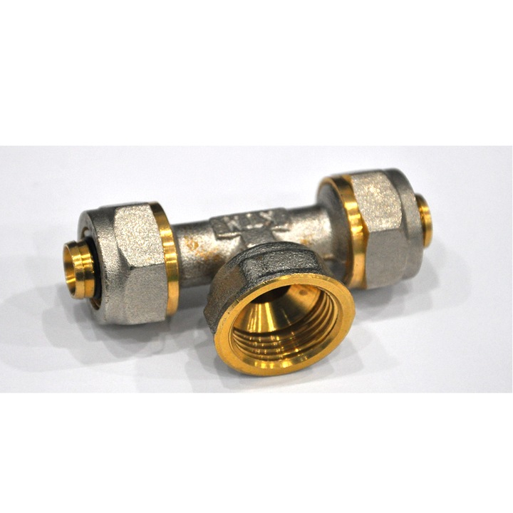 Pexal тройник 16 мм x 1/2' x 16 мм F (вътрешна резба) неразглобяем фитинг