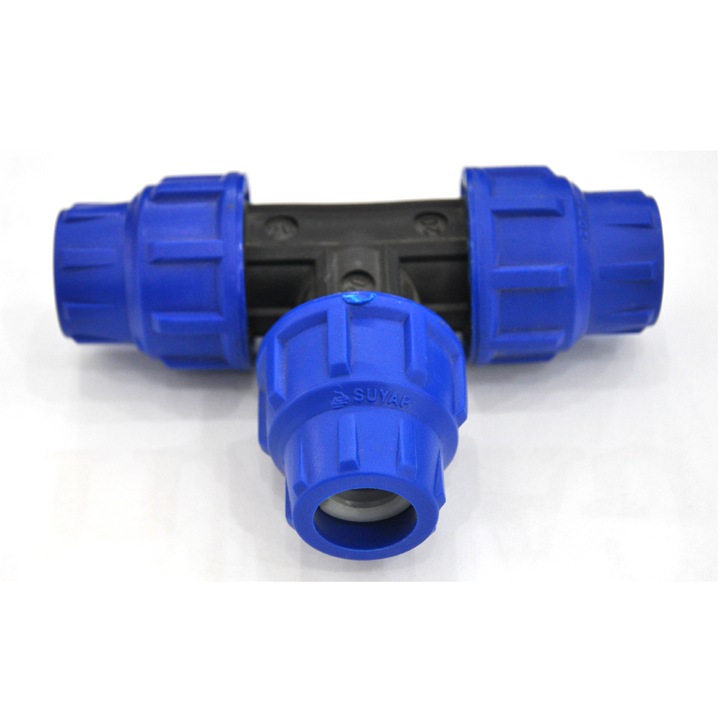 Компресионен тройник от PE, диаметър 32 мм