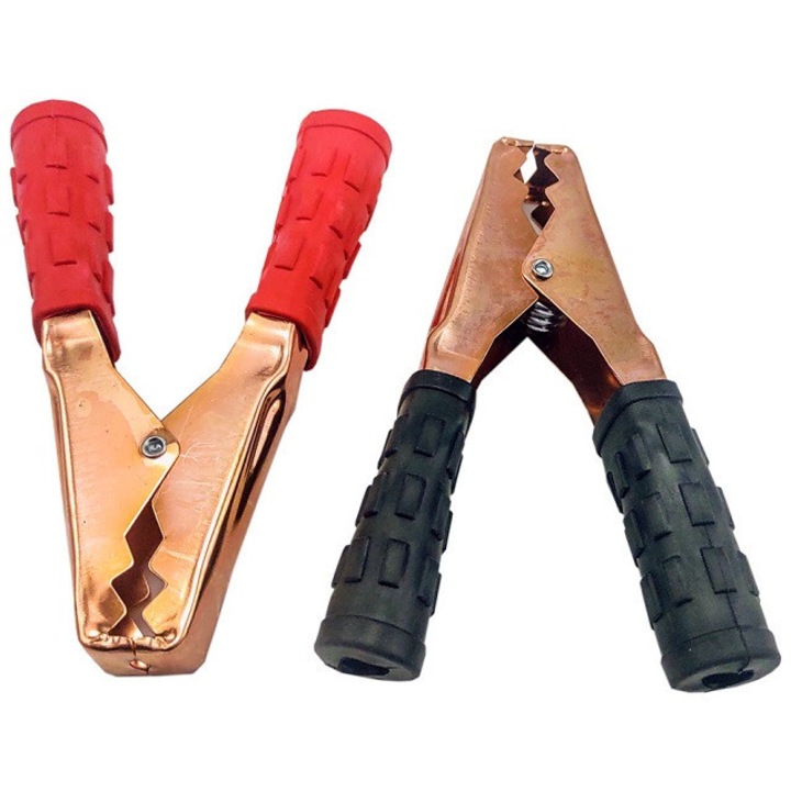 Cleme CARGUARD CCA001, crocodil pentru cabluri incarcare auto, capacitate 500-600 Ah, 15.5 x 11 cm, cupru placat cu fier