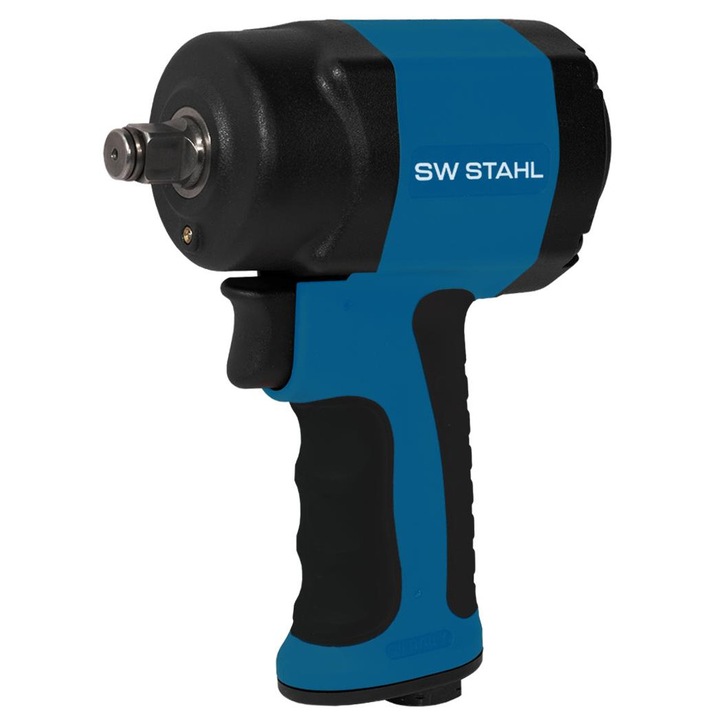 SW-Stahl SWS3285 pneumatikus ütvecsavarozó, 1/2 hüvelykes négyszöghajtás, maximális kilazítási nyomaték 1200 Nm, hossz 115 mm