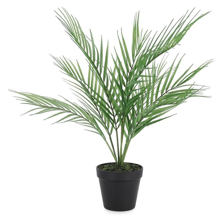 Palmier artificial in ghiveci verde negru 8 frunze Ø40x58h