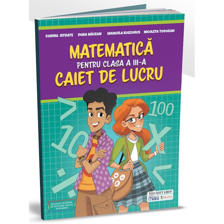 Matematica pentru clasa a III-a, Editura Edu, caiet de lucru, 128 pagini, activități diverse