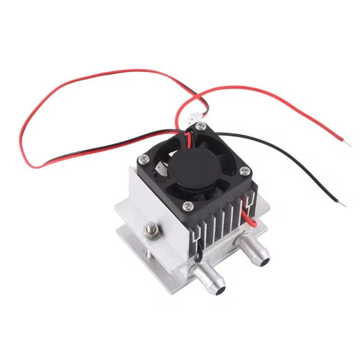Kit racire termo-electric Peltier TEC1-12706, 12V, 60W, cu ventilator, bloc de apa si pasta termoconductoare