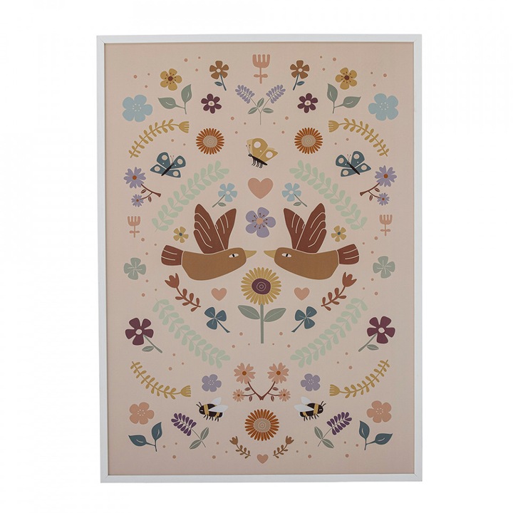 Tablou multicolor din lemn 52x72 cm Lorena Bloomingville Mini