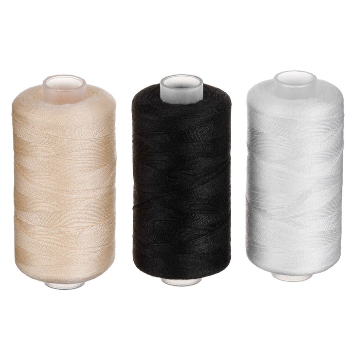 Set bobine ata bej neagra alba - 3buc