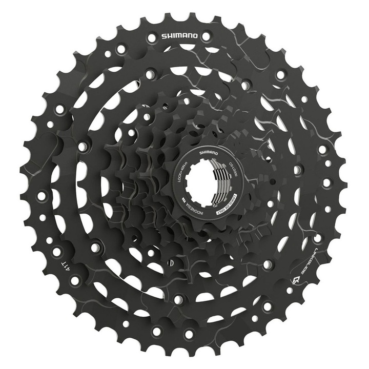 Pinioane Bicicleta Casetate Shimano Cues CS-LG300-9, 11-41T, 9 Viteze, Negru