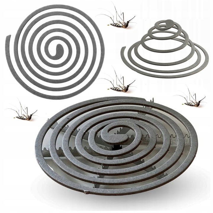 Spirale insecticide OGRODPRO, set 10 bucati, pentru tantari si muste, 13x2cm