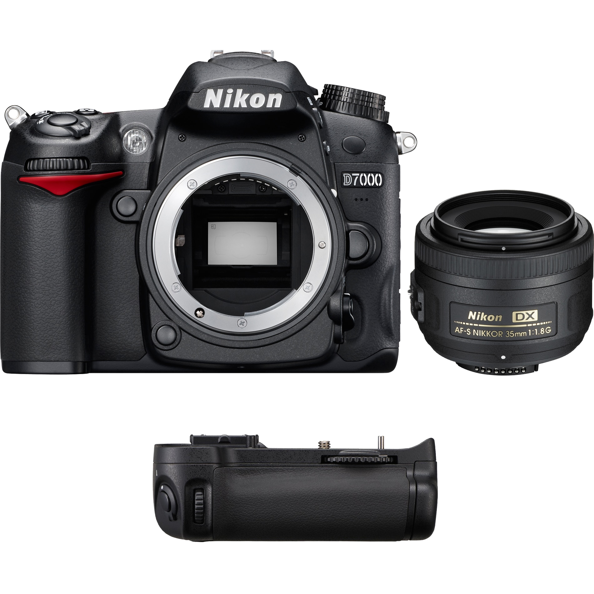 mini Speak loudly enclose Aparat foto DSLR Nikon D7000, 16.2MP + Obiectiv 35mm f/1.8G + Grip MB-D11 -  eMAG.ro