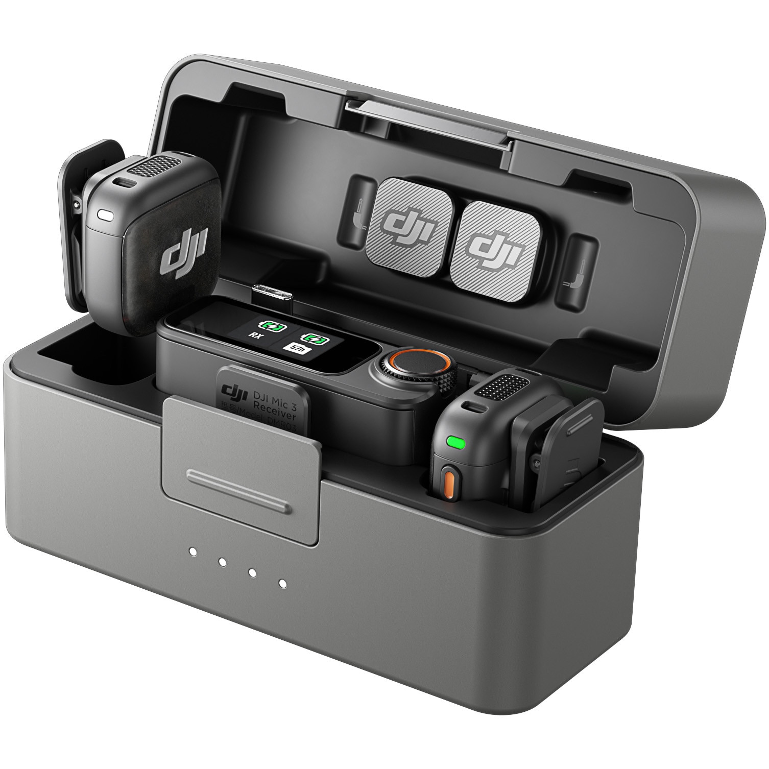 DJI MICセット Kit DJI MIC 3, 2x microfon, 1x receptor, 1x statie incarcare