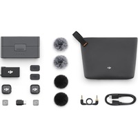 Kit DJI MIC 3, 2x microfon, 1x receptor, 1x statie incarcare, Wireless, Omnidirectional, Noise Canceling, Raza Actiune 400m, Autonomie microfon 8h, Autonomie receptor 10h