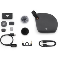 Kit DJI MIC 3, 1x microfon, 1x receptor, Wireless, Omnidirectional, Noise Canceling, Raza Actiune 400m, Autonomie microfon 8h, Autonomie receptor 10h