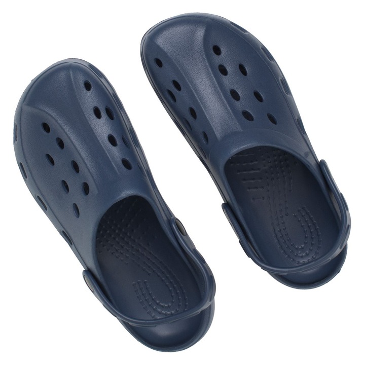 Saboti barbati, albastru inchis, constructie usoara, talpa confortabila, One Size INTL