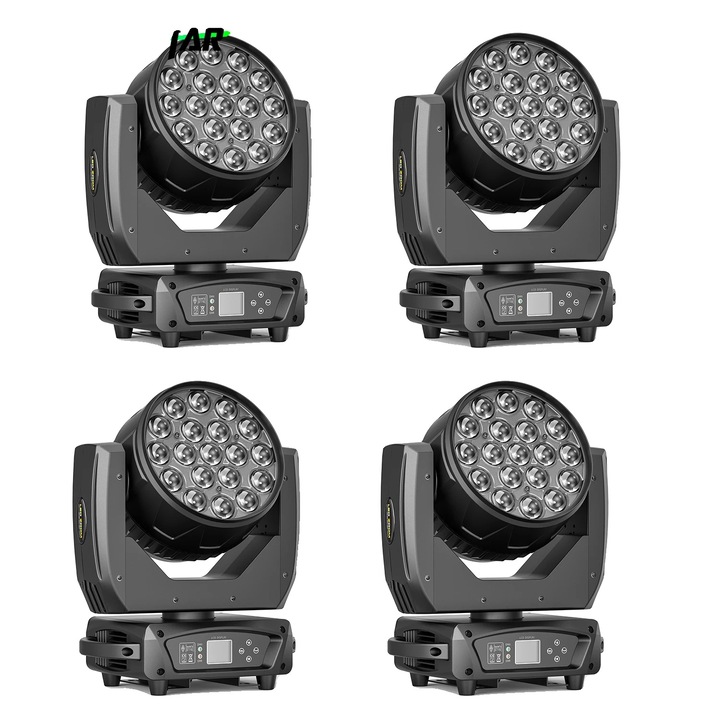 Lumina mobila, RGBW, control DMX, neagra, 19 LED-uri de 15W, 540x270 grade