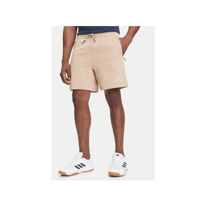 Къси лайфстайл панталони с джобове, Бежов