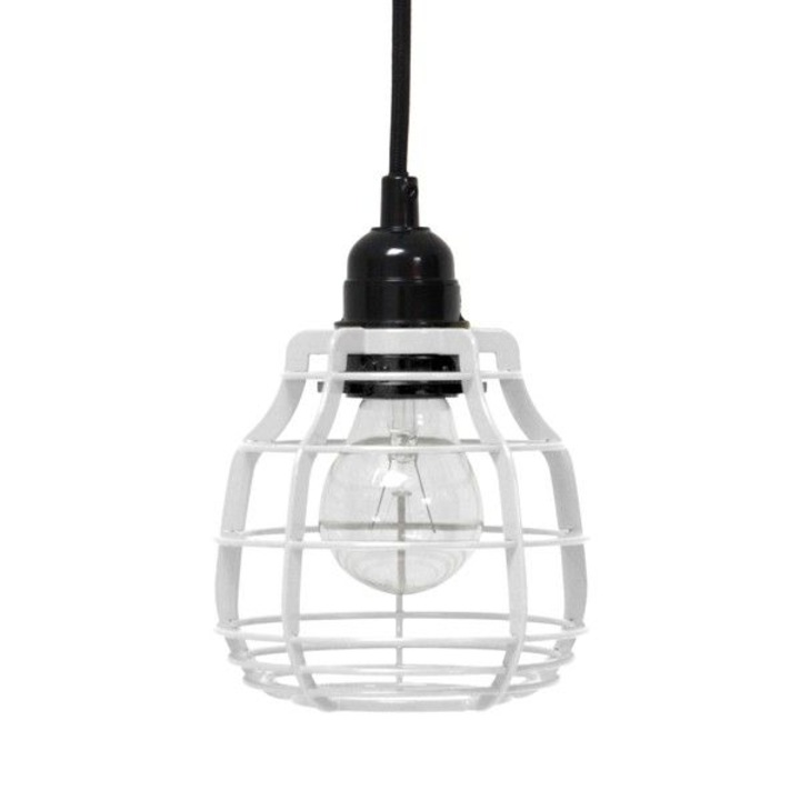 Lustra metalica Adon Avi HK Living, design modern, alb, cablu 1.5 m