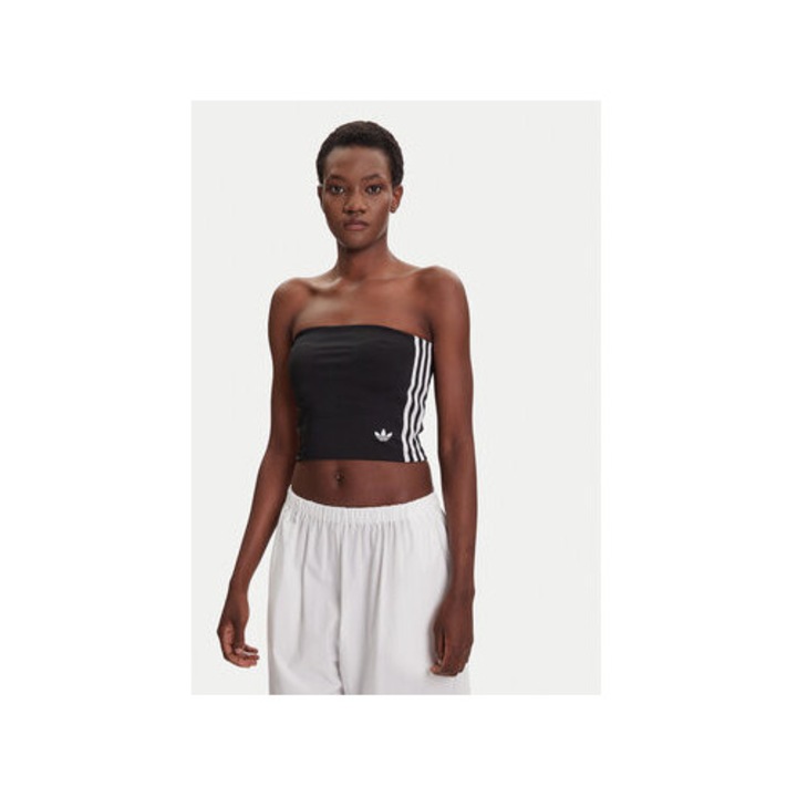 Top scurt din poliester cu logo