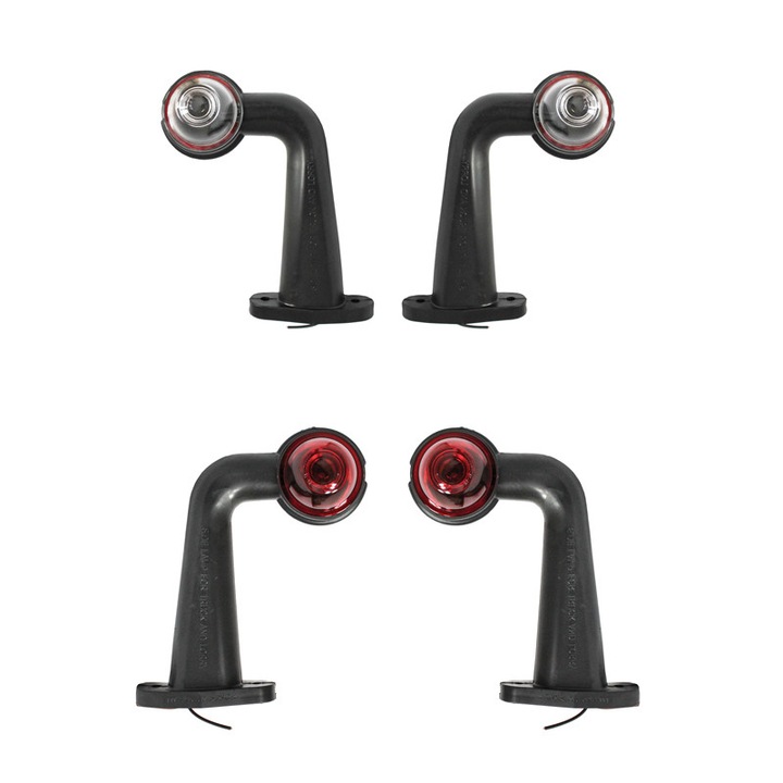 Lampi laterale LED 12-24V, rosu-alb, gabarit, PVC dur /set