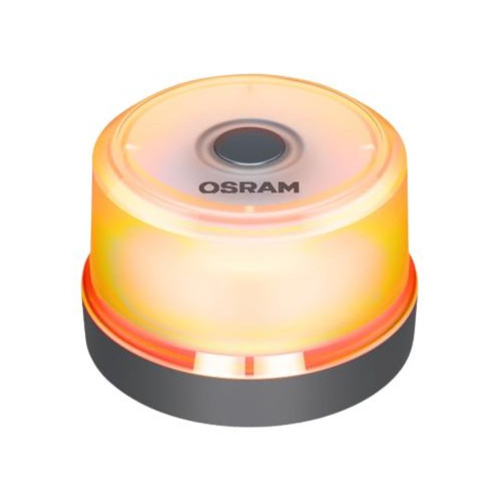 Lumina de avertizare OSRAM LEDguardian ROAD FLARE Signal V16 cu LED-uri, model LEDSL102, 9 LED-uri, 6 W, 9 V, 2000 K temperatura de culoare